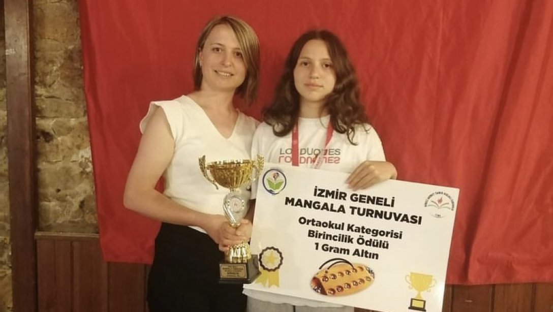İzmir genelinde düzenlenen Akıl ve Zeka oyunları mangala kategorisinde,Egiad Ortaokulu öğrencisi Begüm Serttaş İzmir 1.si olmuştur.