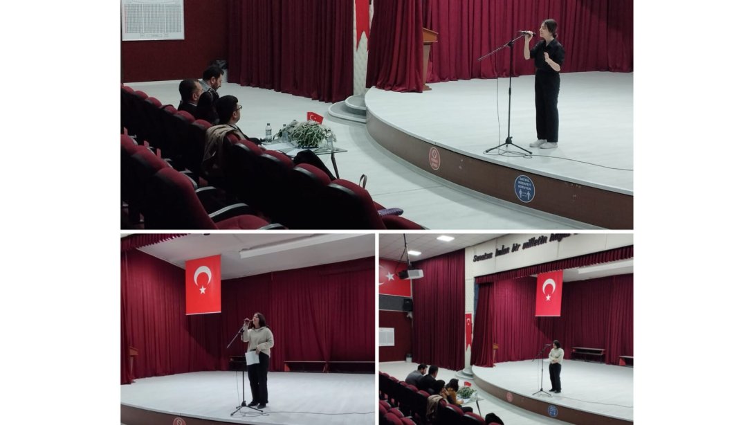 İlçemiz Liseler Arası Türk Halk Müziği Solo Ses İcra Yarışması Sonuçlandı.