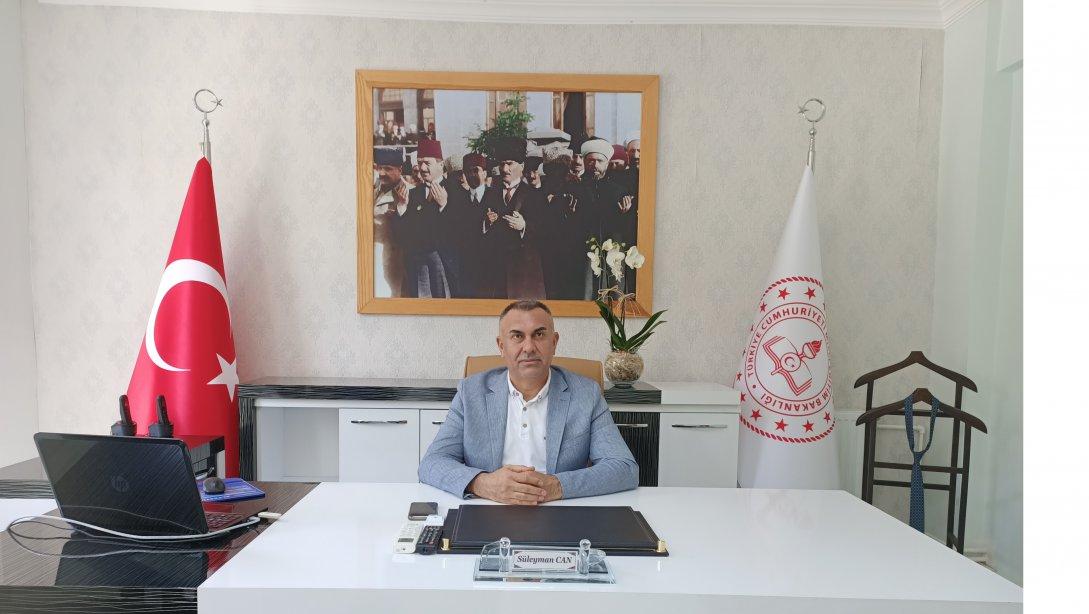İlçe Milli Eğitim Müdürümü Sayın Süleyman CAN'ın  19 Mayıs Atatürk'ü Anma, Gençlik ve Spor Bayramı Günü Mesajı